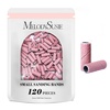 image:imageMelodySusie 120 Pcs Nail Drill Bits Small Sanding Bands for 31mm Mandrel Bit 180 Fine Grit Nail File for Acrylic Nails Gel Manicures and Pedicure Pink Only Sanding BandsPink