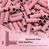image:imageMelodySusie 120 Pcs Nail Drill Bits Small Sanding Bands for 31mm Mandrel Bit 180 Fine Grit Nail File for Acrylic Nails Gel Manicures and Pedicure Pink Only Sanding BandsPink 240Pcs