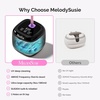 image:imageMelodySusie 2 in 1 Nail Tool Cleaning Machine 3 Timers Mode for Nail Drill Bits Nail Art Brush Nail Clipper Jewelry Cleaning Salon amp Home Use PinkDL160Black