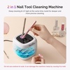 image:imageMelodySusie 2 in 1 Nail Tool Cleaning Machine 3 Timers Mode for Nail Drill Bits Nail Art Brush Nail Clipper Jewelry Cleaning Salon amp Home Use PinkDL160White