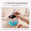 image:imageMelodySusie 2 in 1 Nail Tool Cleaning Machine 3 Timers Mode for Nail Drill Bits Nail Art Brush Nail Clipper Jewelry Cleaning Salon amp Home Use PinkDL160Pink