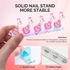 image:imageMelodySusie 3Pcs Acrylic Nail Brush Set Size 81014 with Brush Holder Nail Art Brushes for Acrylic Application Powder Nail Extension and 3D Carving Nail Art Tools for DIY Home Salon PinkSilverAurora