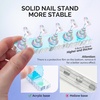 image:imageMelodySusie 3Pcs Acrylic Nail Brush Set Size 81014 with Brush Holder Nail Art Brushes for Acrylic Application Powder Nail Extension and 3D Carving Nail Art Tools for DIY Home Salon PinkSilverBlue