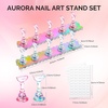 image:imageMelodySusie 3Pcs Acrylic Nail Brush Set Size 81014 with Brush Holder Nail Art Brushes for Acrylic Application Powder Nail Extension and 3D Carving Nail Art Tools for DIY Home Salon PinkSilverAurora