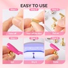 image:imageMelodySusie 3Pcs Acrylic Nail Brush Set Size 81014 with Brush Holder Nail Art Brushes for Acrylic Application Powder Nail Extension and 3D Carving Nail Art Tools for DIY Home Salon PinkSilverTransparent