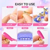 image:imageMelodySusie 3Pcs Acrylic Nail Brush Set Size 81014 with Brush Holder Nail Art Brushes for Acrylic Application Powder Nail Extension and 3D Carving Nail Art Tools for DIY Home Salon PinkSilverBlue heart
