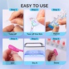 image:imageMelodySusie 3Pcs Acrylic Nail Brush Set Size 81014 with Brush Holder Nail Art Brushes for Acrylic Application Powder Nail Extension and 3D Carving Nail Art Tools for DIY Home Salon PinkSilverBlue