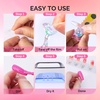 image:imageMelodySusie 3Pcs Acrylic Nail Brush Set Size 81014 with Brush Holder Nail Art Brushes for Acrylic Application Powder Nail Extension and 3D Carving Nail Art Tools for DIY Home Salon PinkSilverAurora
