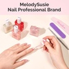 image:imageMelodySusie 3Pcs Acrylic Nail Brush Set Sizes 81014  Professional Nail Art Tool for Acrylic Application Powder Extension amp 3D Carving PinkFuchsia