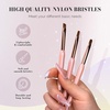 image:imageMelodySusie 3Pcs Nail Art Clean Up BrushesFlatOvalAngled Gel Nail BrushesFor Nail Art Design Painting DIY and Cleaning Polish Mistake on the Cuticles Or Gel ApplicationPinkFlatOvalAngled
