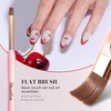 image:imageMelodySusie 3Pcs Nail Art Clean Up BrushesFlatOvalAngled Gel Nail BrushesFor Nail Art Design Painting DIY and Cleaning Polish Mistake on the Cuticles Or Gel ApplicationPinkFlatOvalAngled