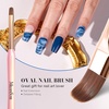 image:imageMelodySusie 3Pcs Nail Art Clean Up BrushesFlatOvalAngled Gel Nail BrushesFor Nail Art Design Painting DIY and Cleaning Polish Mistake on the Cuticles Or Gel ApplicationPinkFlatOvalAngled
