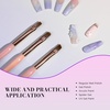 image:imageMelodySusie 3Pcs Nail Art Clean Up BrushesFlatOvalAngled Gel Nail BrushesFor Nail Art Design Painting DIY and Cleaning Polish Mistake on the Cuticles Or Gel ApplicationPinkFlatOvalAngled