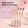 image:imageMelodySusie 3Pcs Nail Art Clean Up BrushesFlatOvalAngled Gel Nail BrushesFor Nail Art Design Painting DIY and Cleaning Polish Mistake on the Cuticles Or Gel ApplicationPinkOval