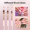 image:imageMelodySusie 3Pcs Nail Art Clean Up BrushesFlatOvalAngled Gel Nail BrushesFor Nail Art Design Painting DIY and Cleaning Polish Mistake on the Cuticles Or Gel ApplicationPinkOval