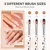image:imageMelodySusie 3Piece Acrylic Nail Brush Set  Sizes 81014 Professional Nail Art Tool for Acrylic Application Powder Extension amp 3D Carving  PinkABlack