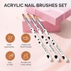 image:imageMelodySusie 3Piece Acrylic Nail Brush Set  Sizes 81014 Professional Nail Art Tool for Acrylic Application Powder Extension amp 3D Carving  PinkABlack