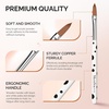 image:imageMelodySusie 3Piece Acrylic Nail Brush Set  Sizes 81014 Professional Nail Art Tool for Acrylic Application Powder Extension amp 3D Carving  PinkABlack