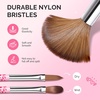 image:imageMelodySusie 3Piece Acrylic Nail Brush Set  Sizes 81014 Professional Nail Art Tool for Acrylic Application Powder Extension amp 3D Carving  PinkAPink