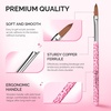 image:imageMelodySusie 3Piece Acrylic Nail Brush Set  Sizes 81014 Professional Nail Art Tool for Acrylic Application Powder Extension amp 3D Carving  PinkAPink