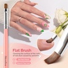 image:imageMelodySusie 3Piece Acrylic Nail Brush Set  Sizes 81014 Professional Nail Art Tool for Acrylic Application Powder Extension amp 3D Carving  PinkBOrange