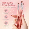 image:imageMelodySusie 3Piece Acrylic Nail Brush Set  Sizes 81014 Professional Nail Art Tool for Acrylic Application Powder Extension amp 3D Carving  PinkBOrange