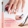 image:imageMelodySusie 3Piece Acrylic Nail Brush Set  Sizes 81014 Professional Nail Art Tool for Acrylic Application Powder Extension amp 3D Carving  PinkBOrange