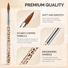 image:imageMelodySusie 3Piece Acrylic Nail Brush Set  Sizes 81014 Professional Nail Art Tool for Acrylic Application Powder Extension amp 3D Carving  PinkMilk Brown