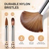image:imageMelodySusie 3Piece Acrylic Nail Brush Set  Sizes 81014 Professional Nail Art Tool for Acrylic Application Powder Extension amp 3D Carving  PinkMilk Brown