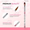 image:imageMelodySusie 3Piece Acrylic Nail Brush Set  Sizes 81014 Professional Nail Art Tool for Acrylic Application Powder Extension amp 3D Carving  PinkPink and White Gradient