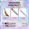 image:imageMelodySusie 4Pcs Acrylic Nail Brush Set Size 8101214 Professional Nail Brushes for Acrylic Application Acrylic Powder Nail Extension and 3D Nail Carving for DIY Home Salon Nail Art Manicure ToolOval