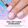 image:imageMelodySusie 4Pcs Nail Art Clean Up BrushesFlatOvalAngledCarved Gel Nail BrushesFor Nail Art Design Painting DIY and Cleaning Polish Mistake on the Cuticles Or Gel ApplicationFlatOvalAngledCarved