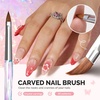 image:imageMelodySusie 4Pcs Nail Art Clean Up BrushesFlatOvalAngledCarved Gel Nail BrushesFor Nail Art Design Painting DIY and Cleaning Polish Mistake on the Cuticles Or Gel ApplicationFlatOvalAngledCarved
