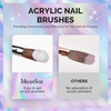 image:imageMelodySusie 4Pcs Nail Art Clean Up BrushesFlatOvalAngledCarved Gel Nail BrushesFor Nail Art Design Painting DIY and Cleaning Polish Mistake on the Cuticles Or Gel ApplicationOval