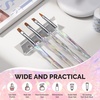 image:imageMelodySusie 4Pcs Nail Art Clean Up BrushesFlatOvalAngledCarved Gel Nail BrushesFor Nail Art Design Painting DIY and Cleaning Polish Mistake on the Cuticles Or Gel ApplicationFlatOvalAngledCarved