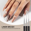 image:imageMelodySusie 4Piece Acrylic Nail Brush Set  Sizes 8121416 for Acrylic Application Powder Extension amp 3D Nail CarvingBlack
