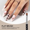 image:imageMelodySusie 4Piece Acrylic Nail Brush Set  Sizes 8121416 for Acrylic Application Powder Extension amp 3D Nail CarvingBlack