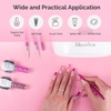image:imageMelodySusie 4Piece Acrylic Nail Brush Set  Sizes 8121416 for Acrylic Application Powder Extension amp 3D Nail CarvingPlum