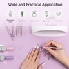 image:imageMelodySusie 4Piece Acrylic Nail Brush Set  Sizes 8121416 for Acrylic Application Powder Extension amp 3D Nail CarvingPurple