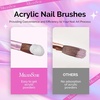 image:imageMelodySusie 4Piece Acrylic Nail Brush Set  Sizes 8121416 for Acrylic Application Powder Extension amp 3D Nail CarvingRose gold