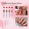 image:imageMelodySusie 4Piece Acrylic Nail Brush Set  Sizes 8121416 for Acrylic Application Powder Extension amp 3D Nail CarvingWhite