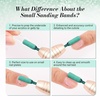 image:imageMelodySusie 50 Pcs Nail Drill Bits Small Sanding Bands with 31mm Mandrel Bit 180 Fine Grit Nail File for Acrylic Nails Gel Manicures and Pedicure PinkDark Green