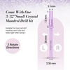 image:imageMelodySusie 50 Pcs Nail Drill Bits Small Sanding Bands with 31mm Mandrel Bit 180 Fine Grit Nail File for Acrylic Nails Gel Manicures and Pedicure PinkPurple