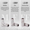 image:imageMelodySusie 50 Pcs Nail Drill Bits Small Sanding Bands with 31mm Mandrel Bit 180 Fine Grit Nail File for Acrylic Nails Gel Manicures and Pedicure PinkZebra