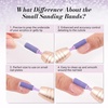 image:imageMelodySusie 50 Pcs Nail Drill Bits Small Sanding Bands with 31mm Mandrel Bit 180 Fine Grit Nail File for Acrylic Nails Gel Manicures and Pedicure PinkPurple
