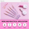 image:imageMelodySusie 5Pcs Nail Art Liner Brushes with Nail Brush Holder Professional Gel Polish Painting Art Design Pen for Thin Long Lines Tiny Details Fine Drawing Delicate Coloring Sizes 5791120mmOmbrtransparent