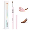 image:imageMelodySusie 5Pcs Nail Art Liner Brushes with Nail Brush Holder Professional Gel Polish Painting Art Design Pen for Thin Long Lines Tiny Details Fine Drawing Delicate Coloring Sizes 5791120mmPink