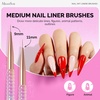 image:imageMelodySusie 5Pcs Nail Art Liner Brushes with Nail Brush Holder Professional Gel Polish Painting Art Design Pen for Thin Long Lines Tiny Details Fine Drawing Delicate Coloring Sizes 5791120mmOmbrtransparent