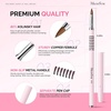 image:imageMelodySusie 5Pcs Nail Art Liner Brushes with Nail Brush Holder Professional Gel Polish Painting Art Design Pen for Thin Long Lines Tiny Details Fine Drawing Delicate Coloring Sizes 5791120mmPink