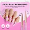 image:imageMelodySusie 5Pcs Nail Art Liner Brushes with Nail Brush Holder Professional Gel Polish Painting Art Design Pen for Thin Long Lines Tiny Details Fine Drawing Delicate Coloring Sizes 5791120mmOmbrtransparent